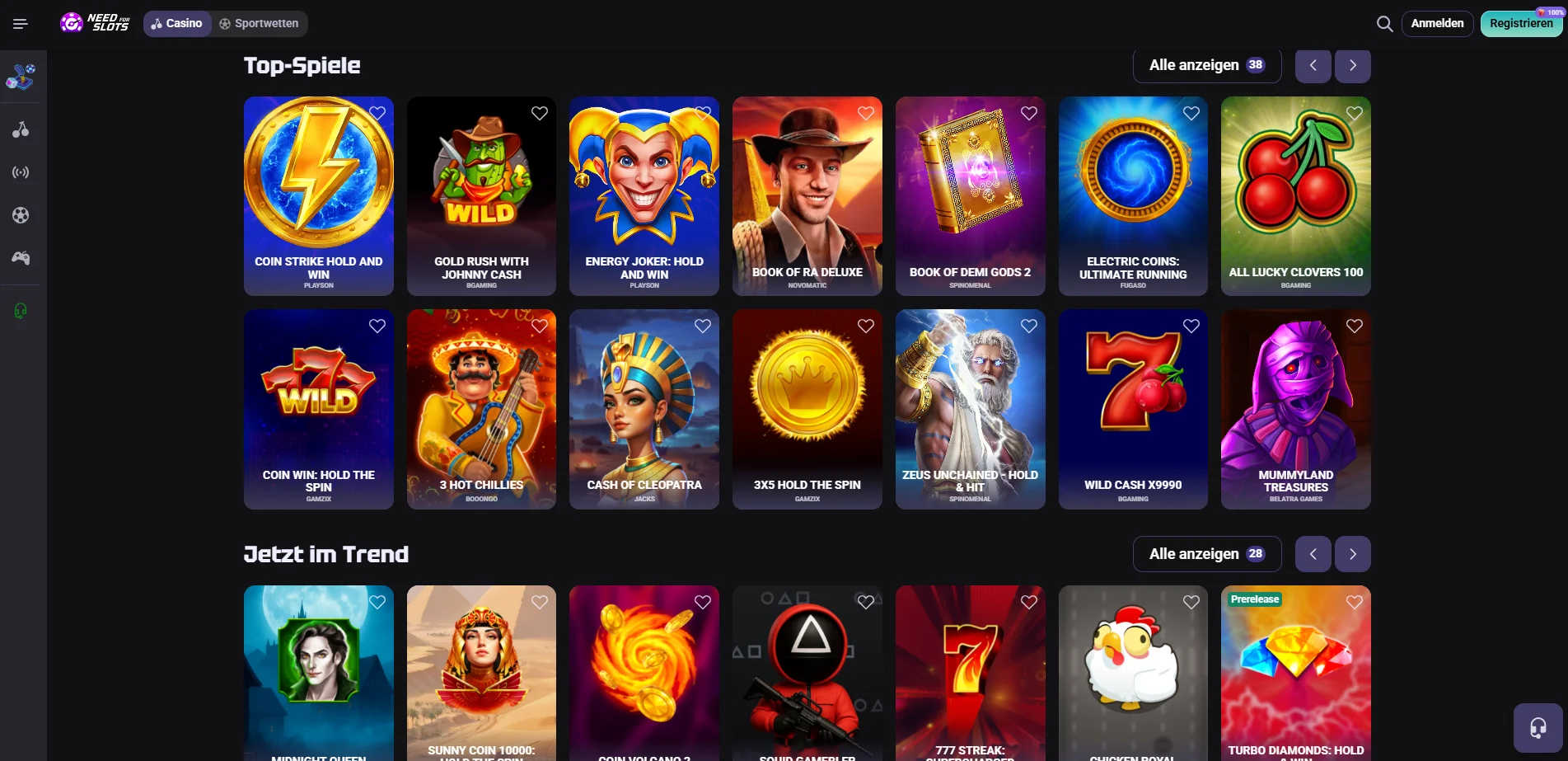 Need for Slots Casino Übersicht